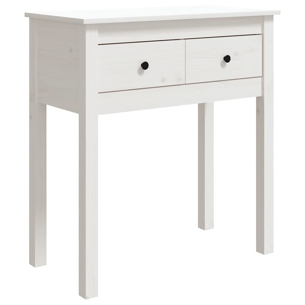 Vidaxl wandtafel 70x35x75 cm massief grenenhout wit