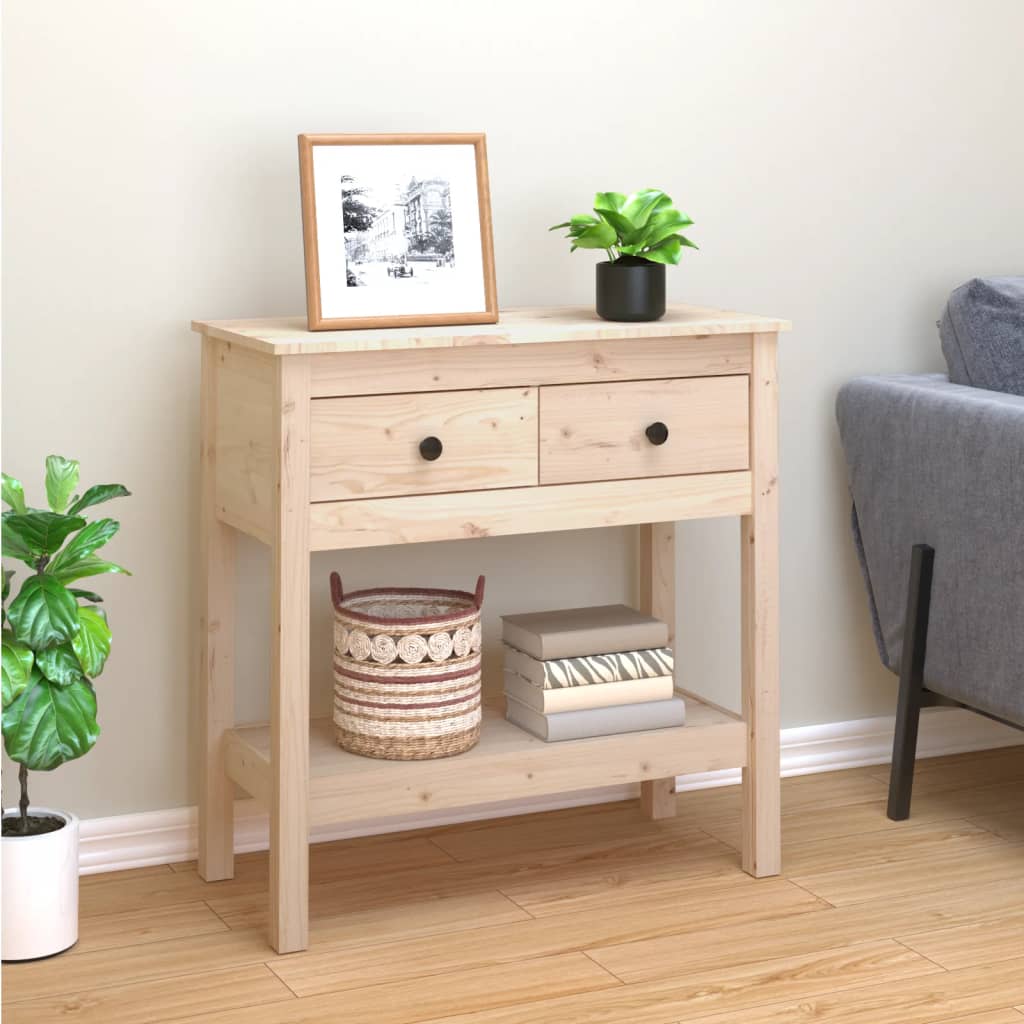 Vidaxl wandtafel 75x35x75 cm massief grenenhout