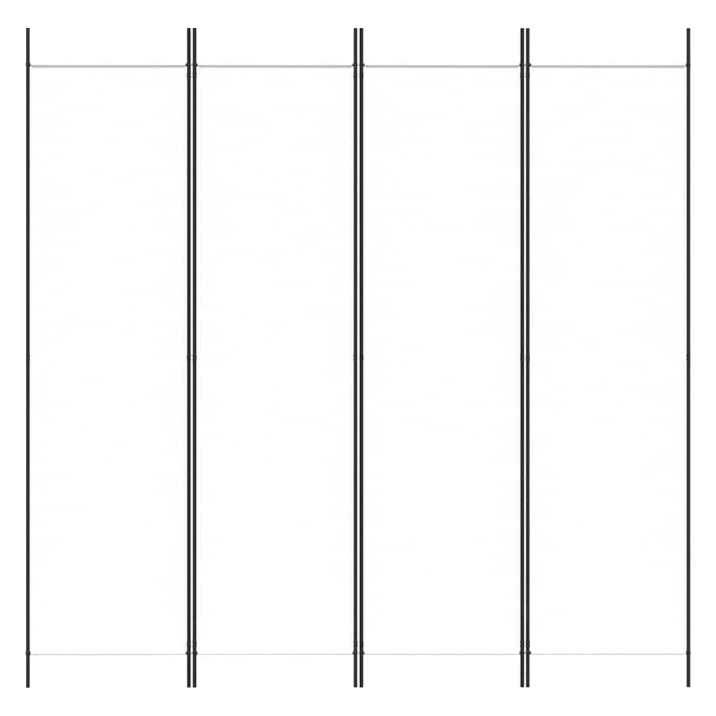 Vidaxl kamerscherm met 4 panelen 200x200 cm stof wit