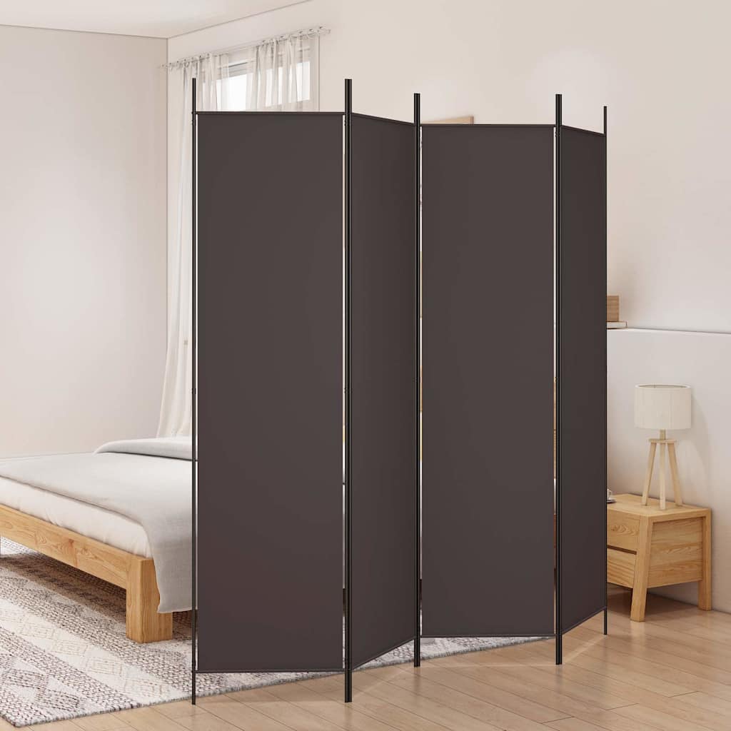 Vidaxl kamerscherm met 4 panelen 200x200 cm stof bruin