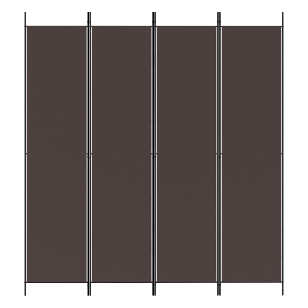 Vidaxl kamerscherm met 4 panelen 200x220 cm stof bruin