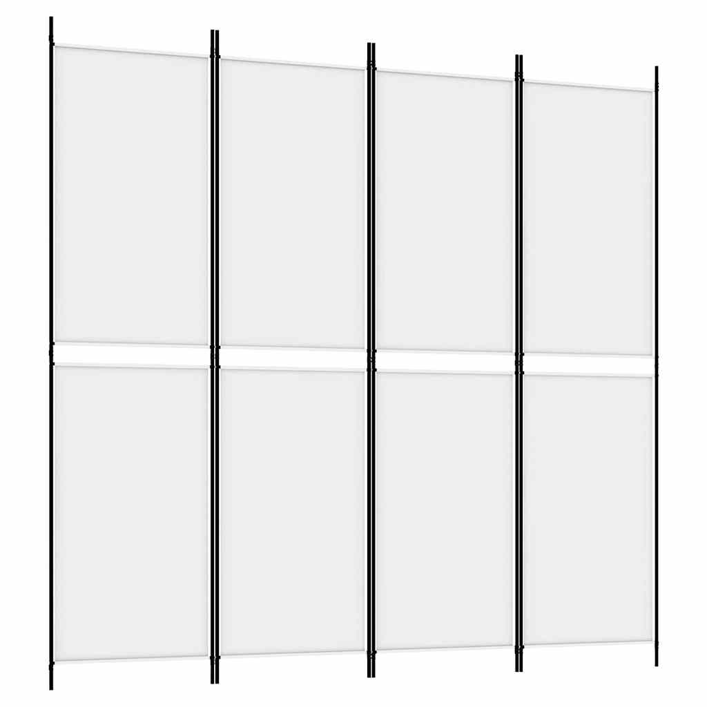 Vidaxl kamerscherm met 4 panelen 200x200 cm stof wit