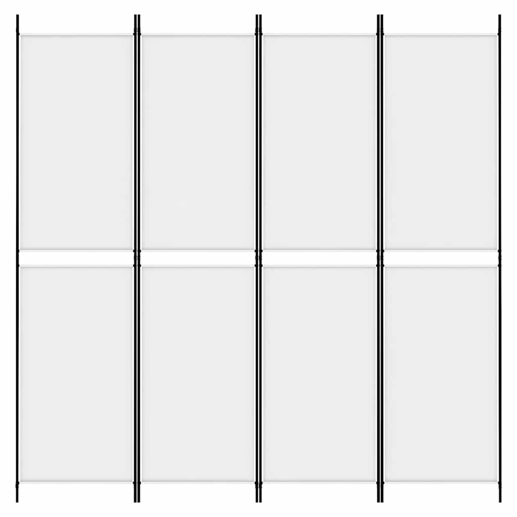 Vidaxl kamerscherm met 4 panelen 200x200 cm stof wit