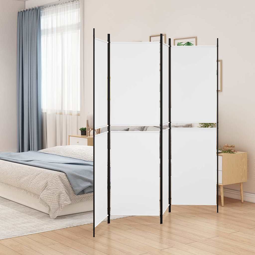 Vidaxl kamerscherm met 4 panelen 200x200 cm stof wit