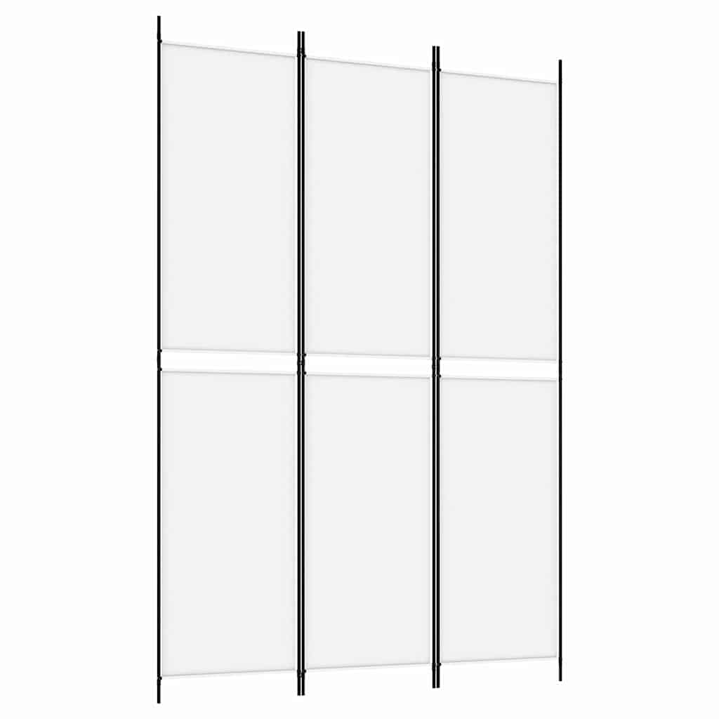 Vidaxl kamerscherm met 3 panelen 150x220 cm stof wit