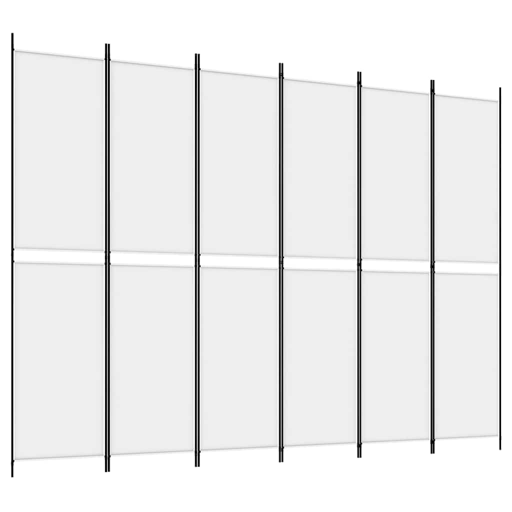 Vidaxl kamerscherm met 6 panelen 300x220 cm stof wit