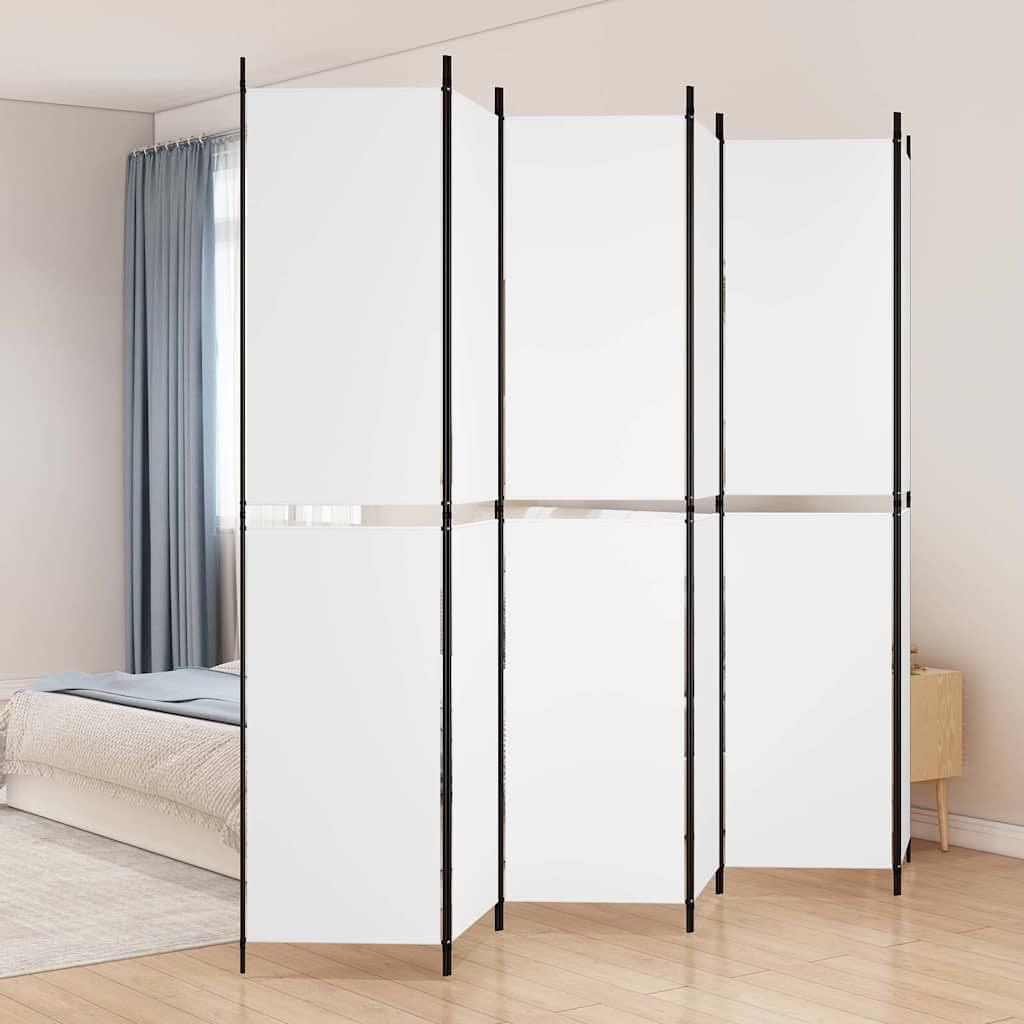 Vidaxl kamerscherm met 6 panelen 300x220 cm stof wit
