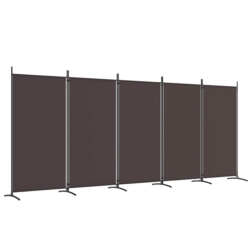 Vidaxl kamerscherm met 5 panelen 433x180 cm stof bruin