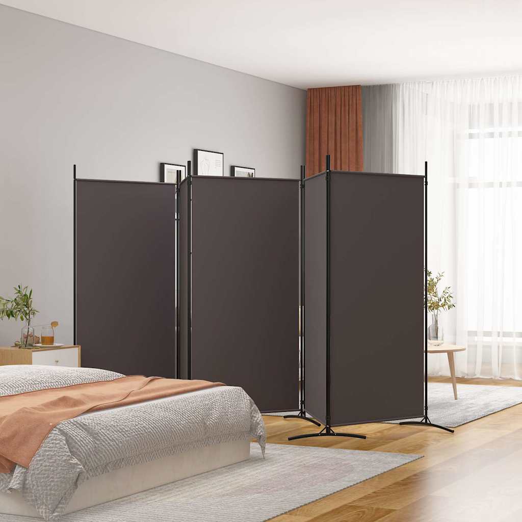 Vidaxl kamerscherm met 5 panelen 433x180 cm stof bruin