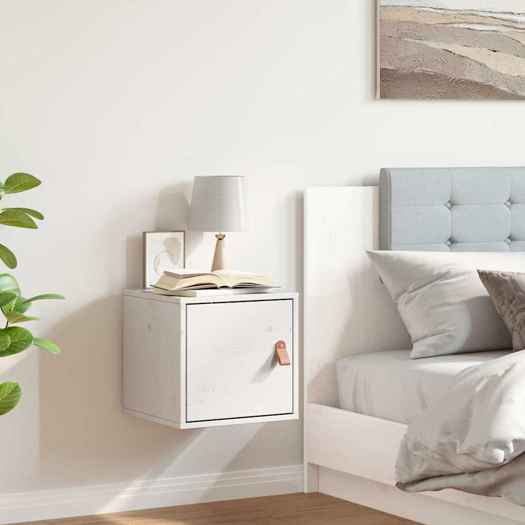 Vidaxl wandkast 31,5x30x30 cm massief grenenhout wit