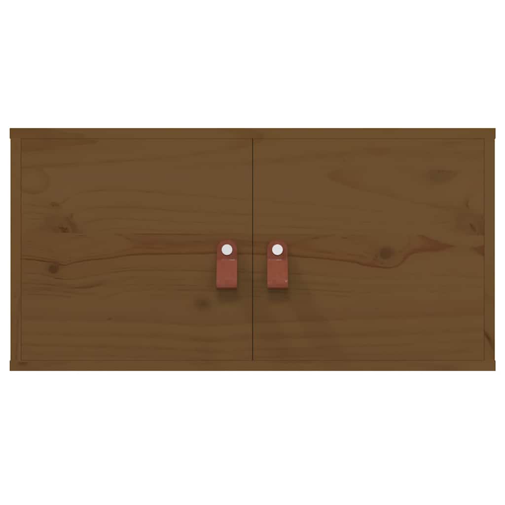 Vidaxl wandkast 60x30x30 cm massief grenenhout honingbruin