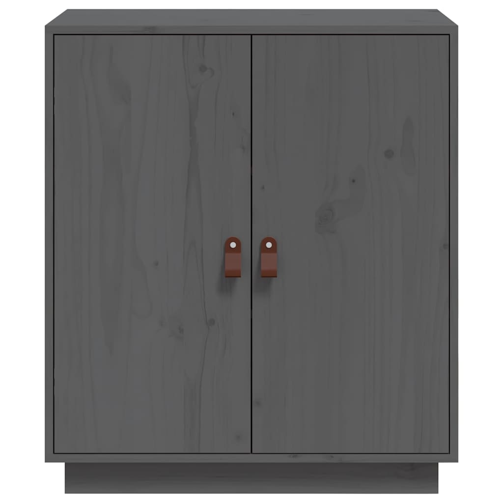 Vidaxl dressoir 65,5x40x75 cm massief grenenhout grijs