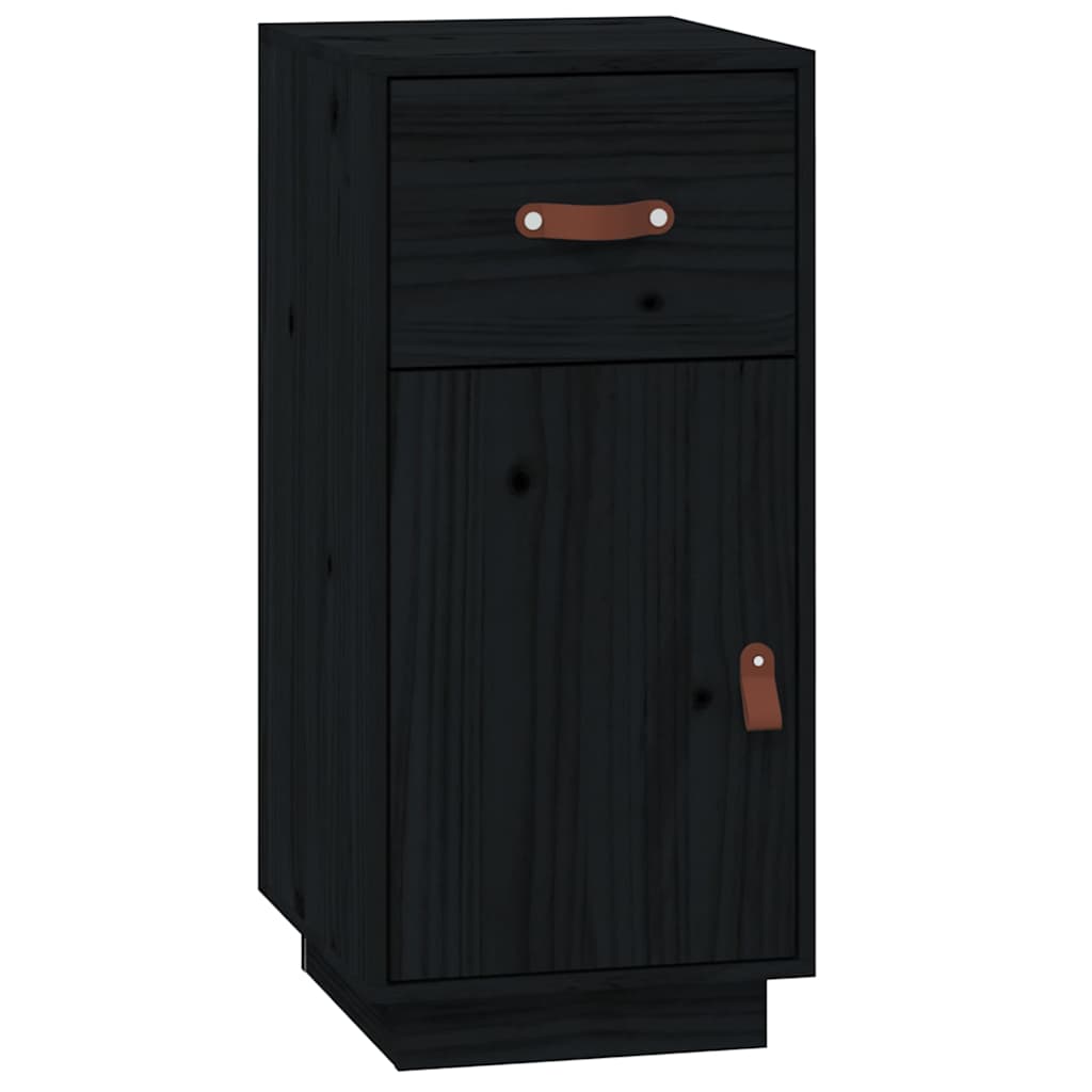 Vidaxl dressoir 34x40x75 cm massief grenenhout zwart
