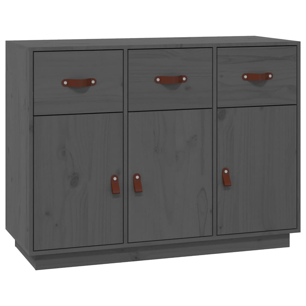 Vidaxl dressoir 100x40x75 cm massief grenenhout grijs