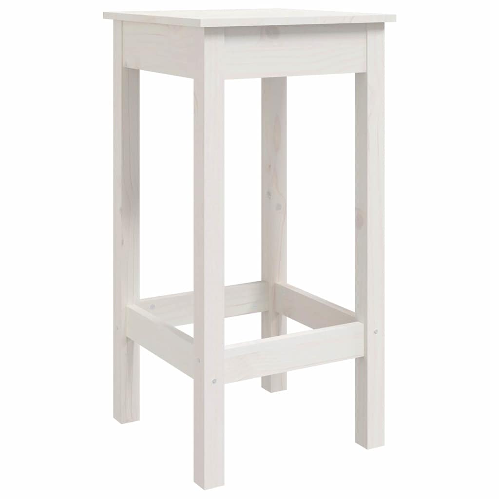 Vidaxl barstoelen 2 st 40x40x78 cm massief grenenhout wit
