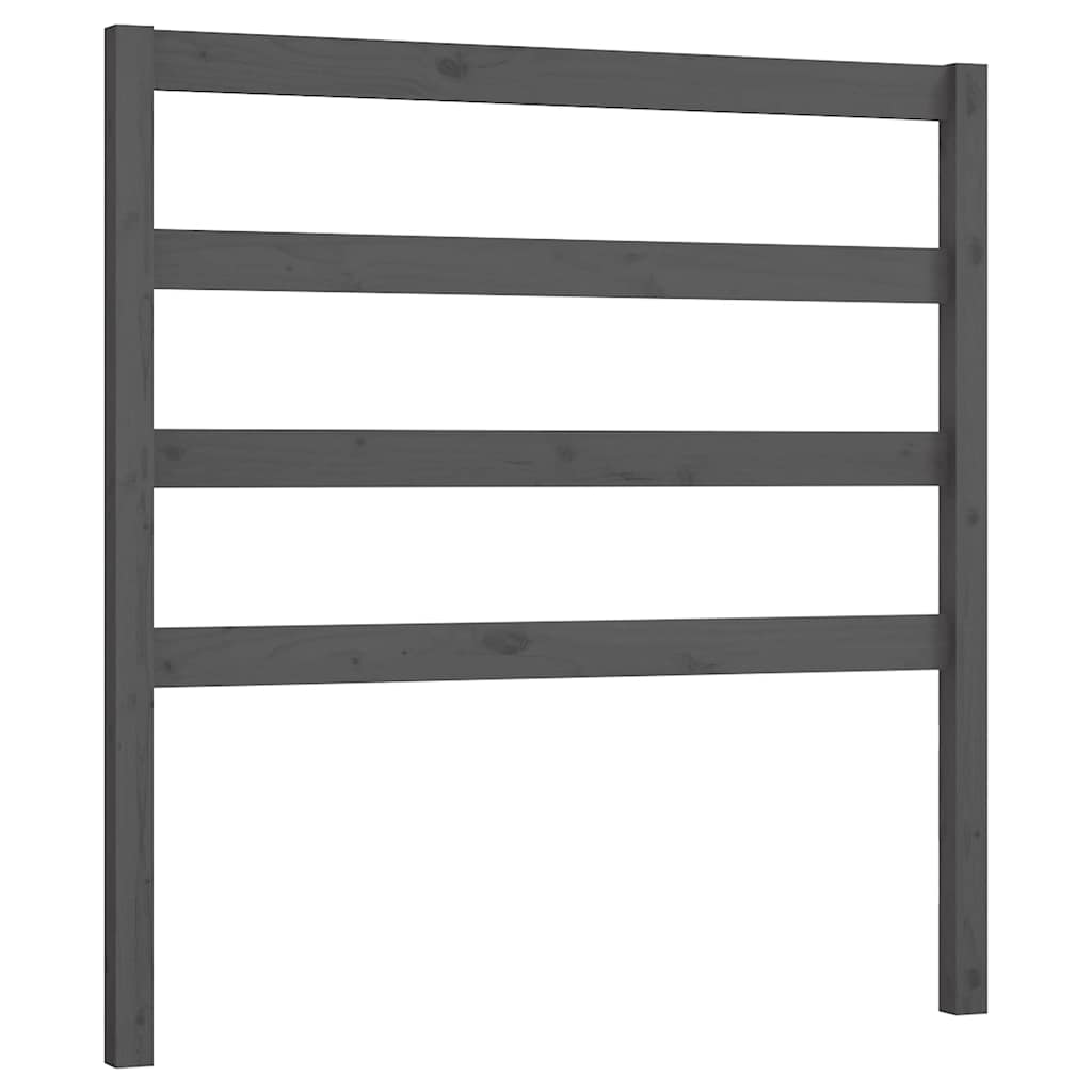 Vidaxl hoofdbord 95x4x100 cm massief grenenhout grijs