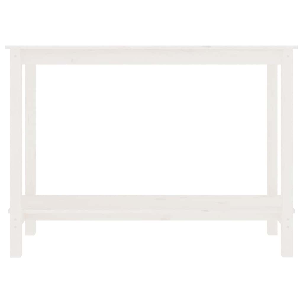Vidaxl wandtafel 110x40x80 cm massief grenenhout wit