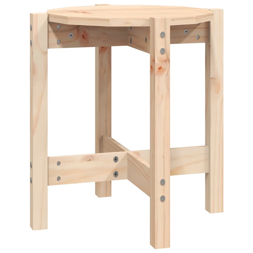 Vidaxl salontafel ø 42,5x45 cm massief grenenhout