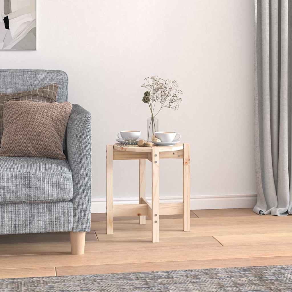 Vidaxl salontafel ø 42,5x45 cm massief grenenhout