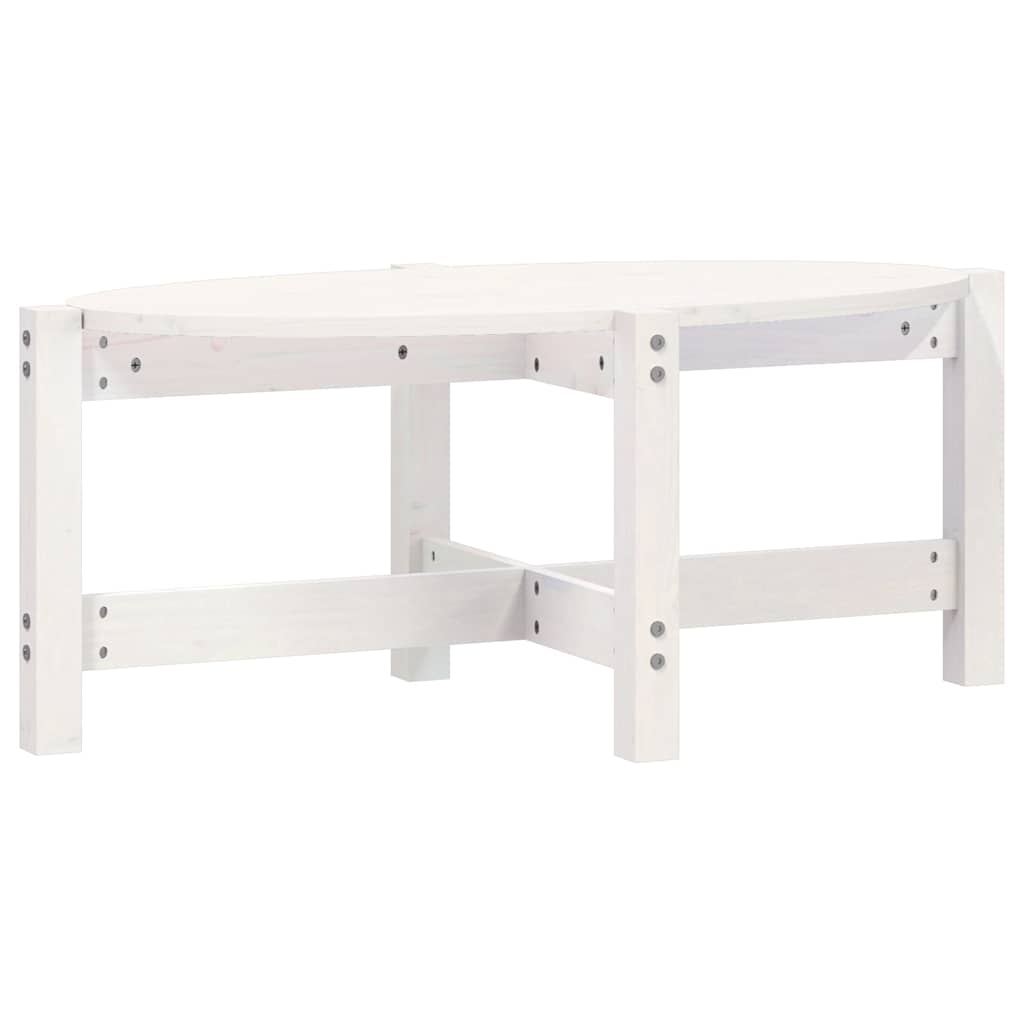 Vidaxl salontafel 87x48x35 cm massief grenenhout wit
