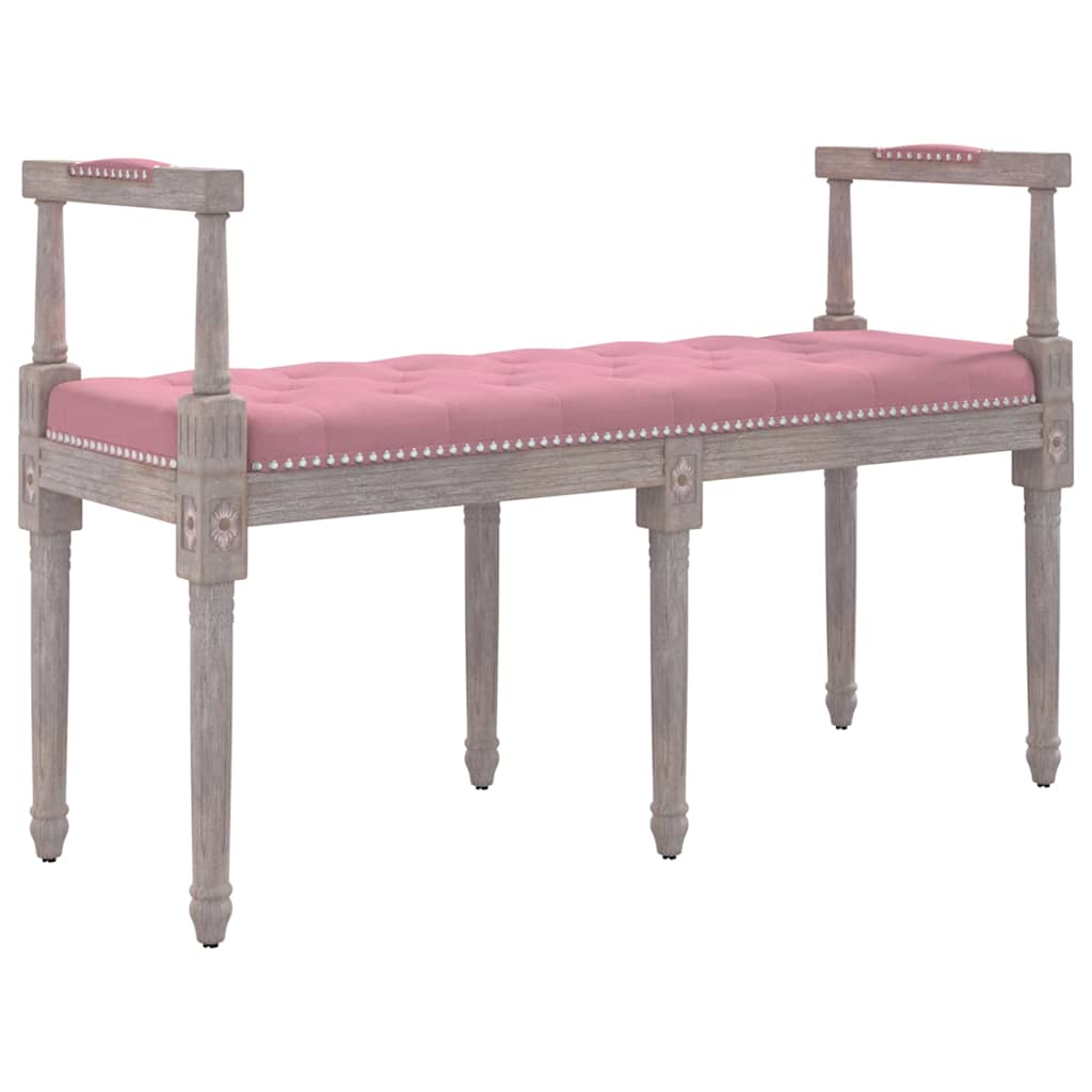 Vidaxl bankje 110x40x70 cm fluweel roze
