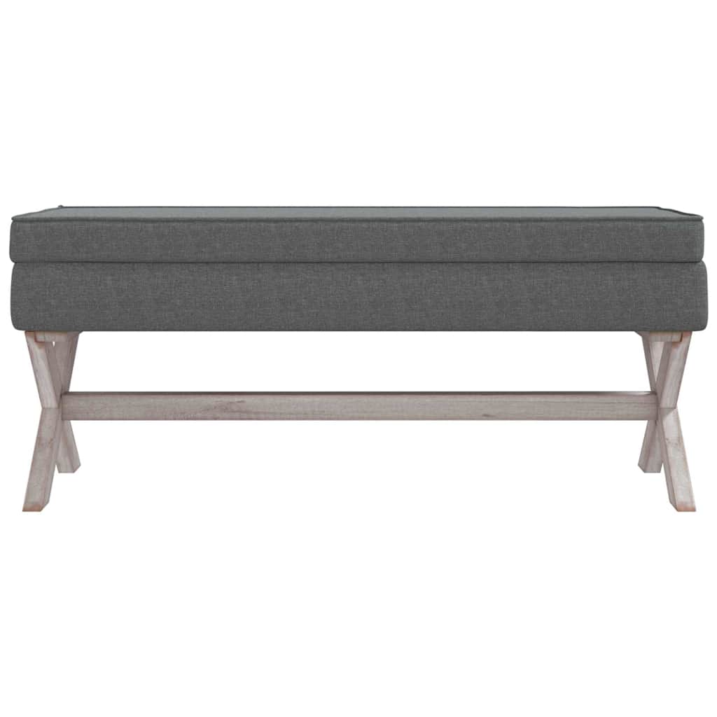 Vidaxl opbergkruk 110x45x49 cm stof donkergrijs