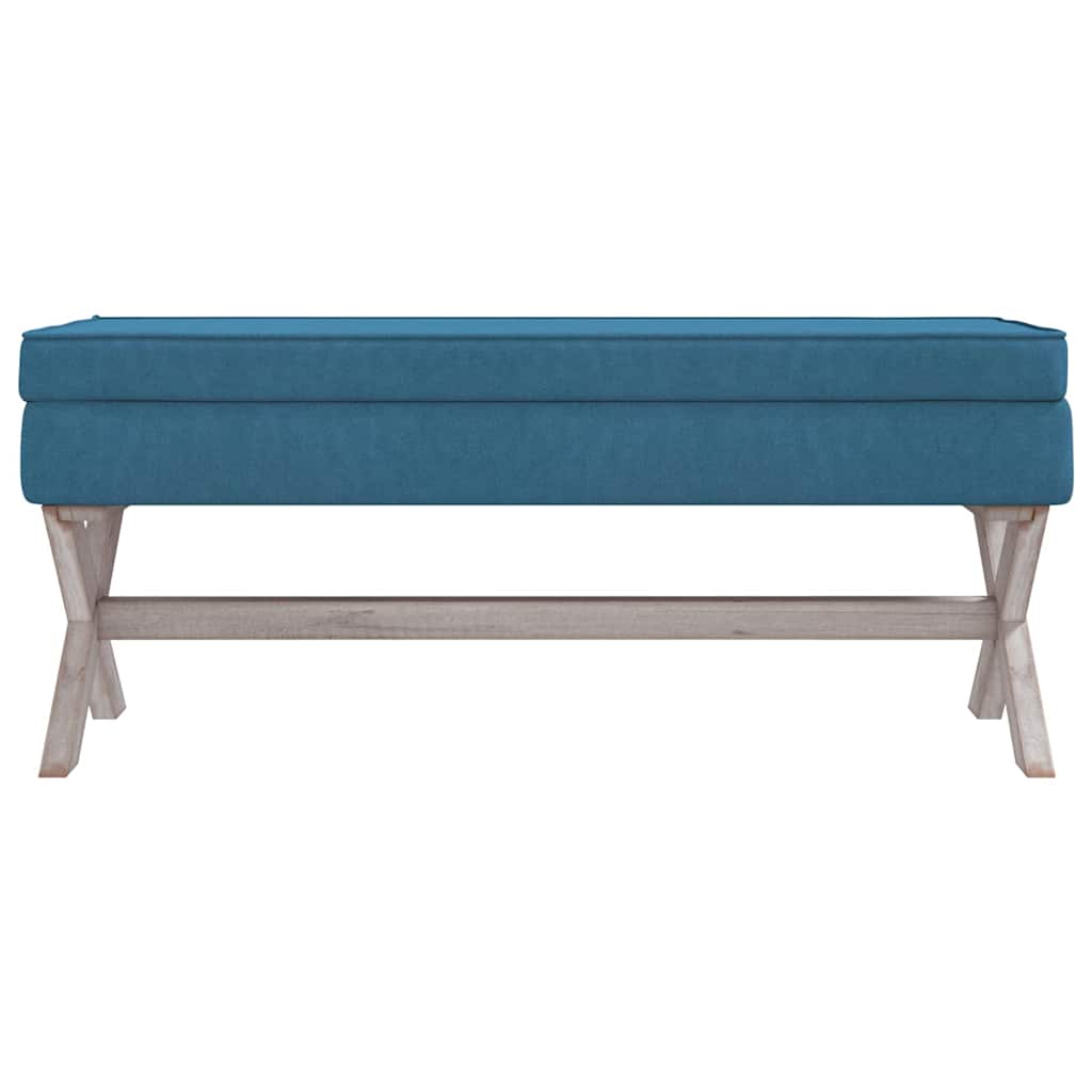 Vidaxl opbergkruk 110x45x49 cm fluweel blauw