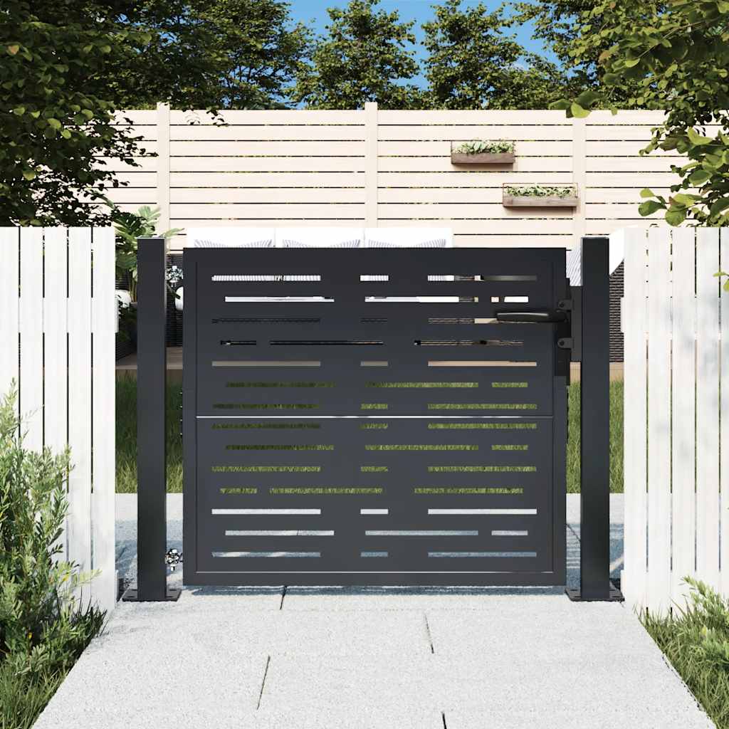 Vidaxl poort 100x100 cm met vierkant staal antracietkleurig
