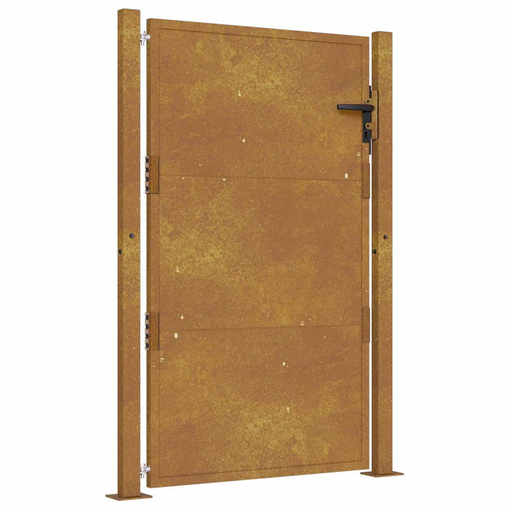 Vidaxl poort 100x150 cm cortenstaal