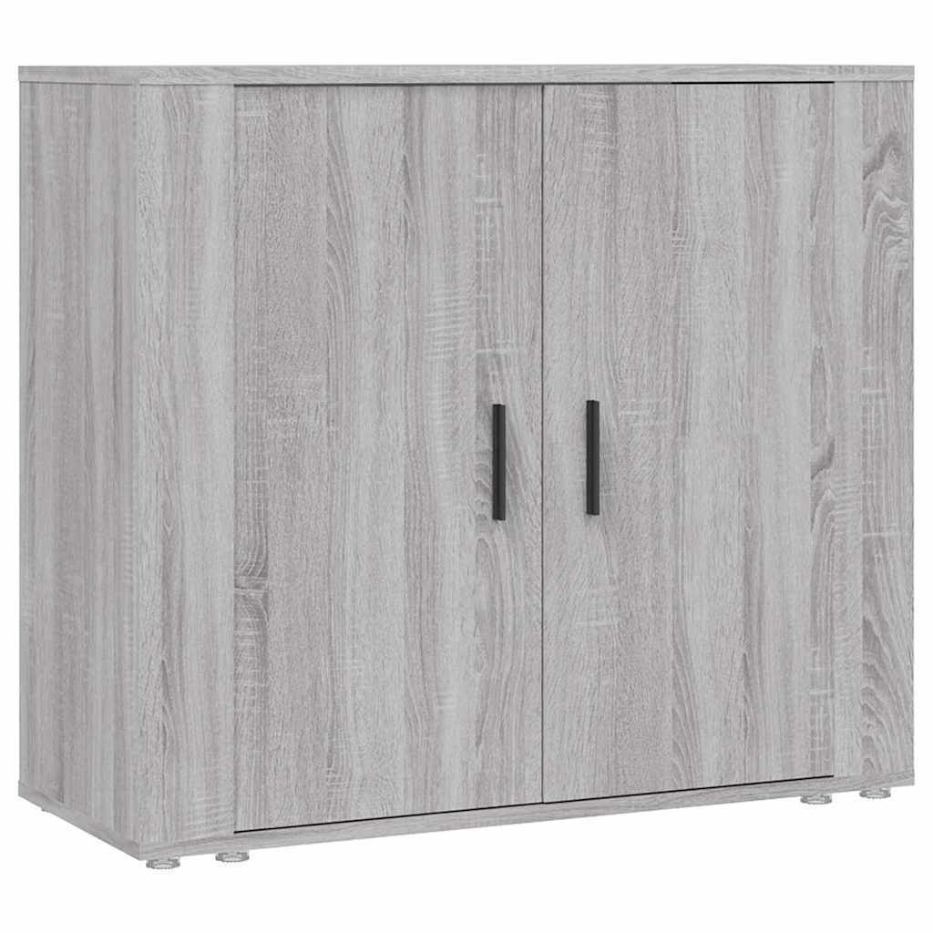 Vidaxl dressoir 80x33x70 cm bewerkt hout grijs sonoma eikenkleurig