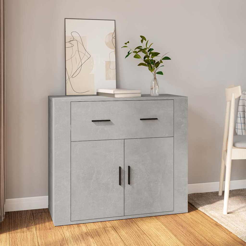Vidaxl dressoir 80x33x70 cm bewerkt hout betongrijs