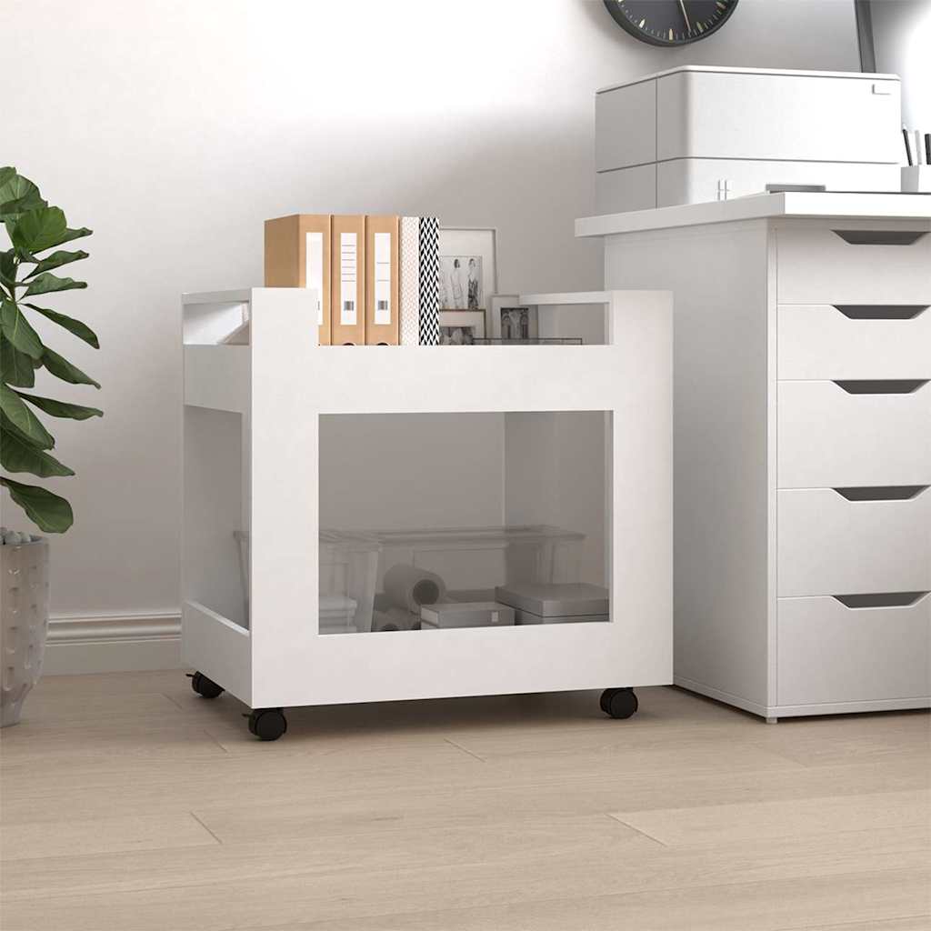 Vidaxl bureaukastje 60x45x60 cm bewerkt hout wit