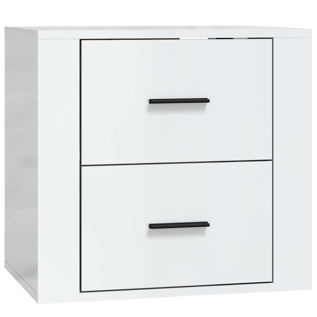 Vidaxl nachtkastje wandgemonteerd 50x36x47 cm hoogglans wit