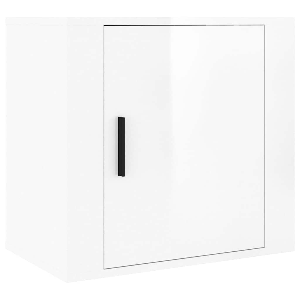 Vidaxl nachtkastje wandgemonteerd 50x30x47 cm hoogglans wit