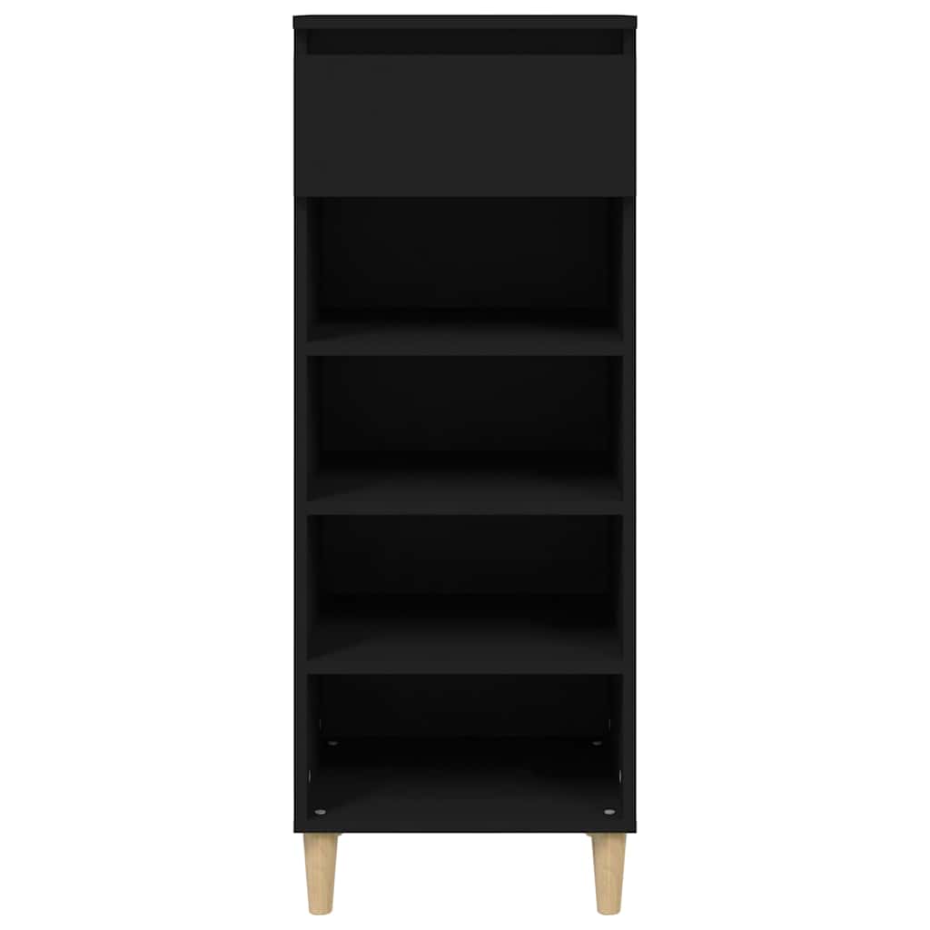 Vidaxl schoenenkast 40x36x105 cm bewerkt hout zwart