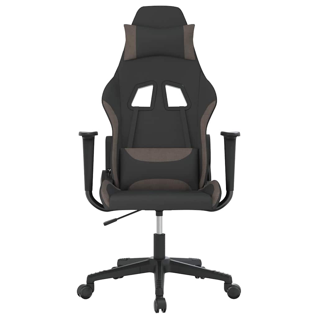 Vidaxl gamestoel stof zwart en taupe