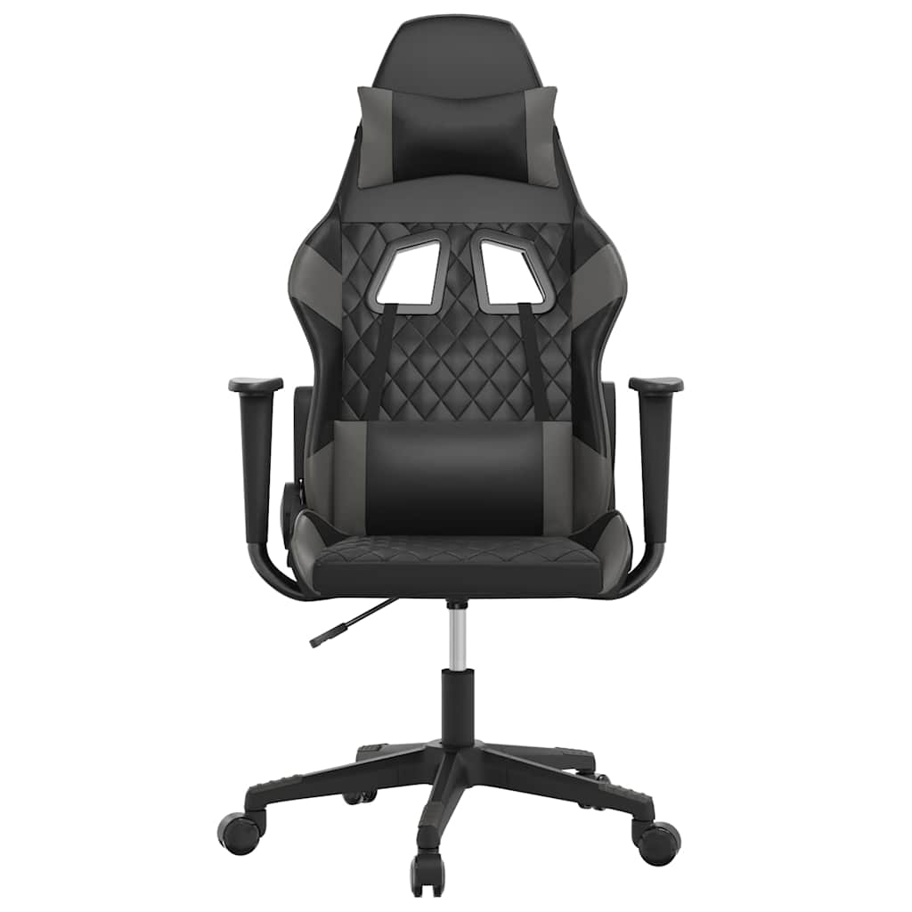 Vidaxl gamestoel kunstleer zwart en grijs