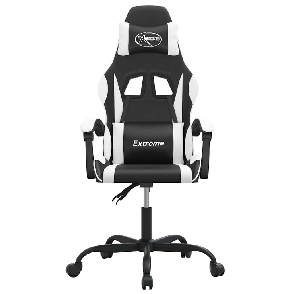Vidaxl gamestoel kunstleer zwart en wit
