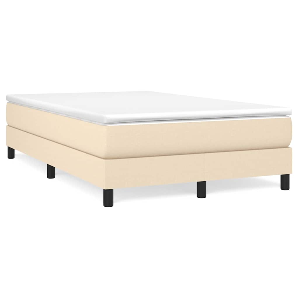 Vidaxl boxspring bed 120x200 cm stof crèmekleurig