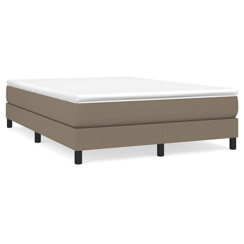 Vidaxl boxspring bed stof taupe 140x190 cm
