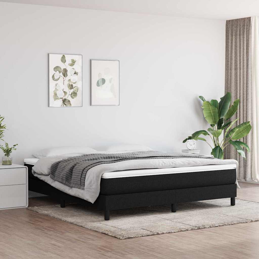 Vidaxl boxspring bed stof zwart 160x200 cm