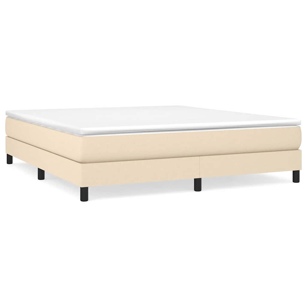 Vidaxl boxspring bed stof crèmekleurig 180x200 cm