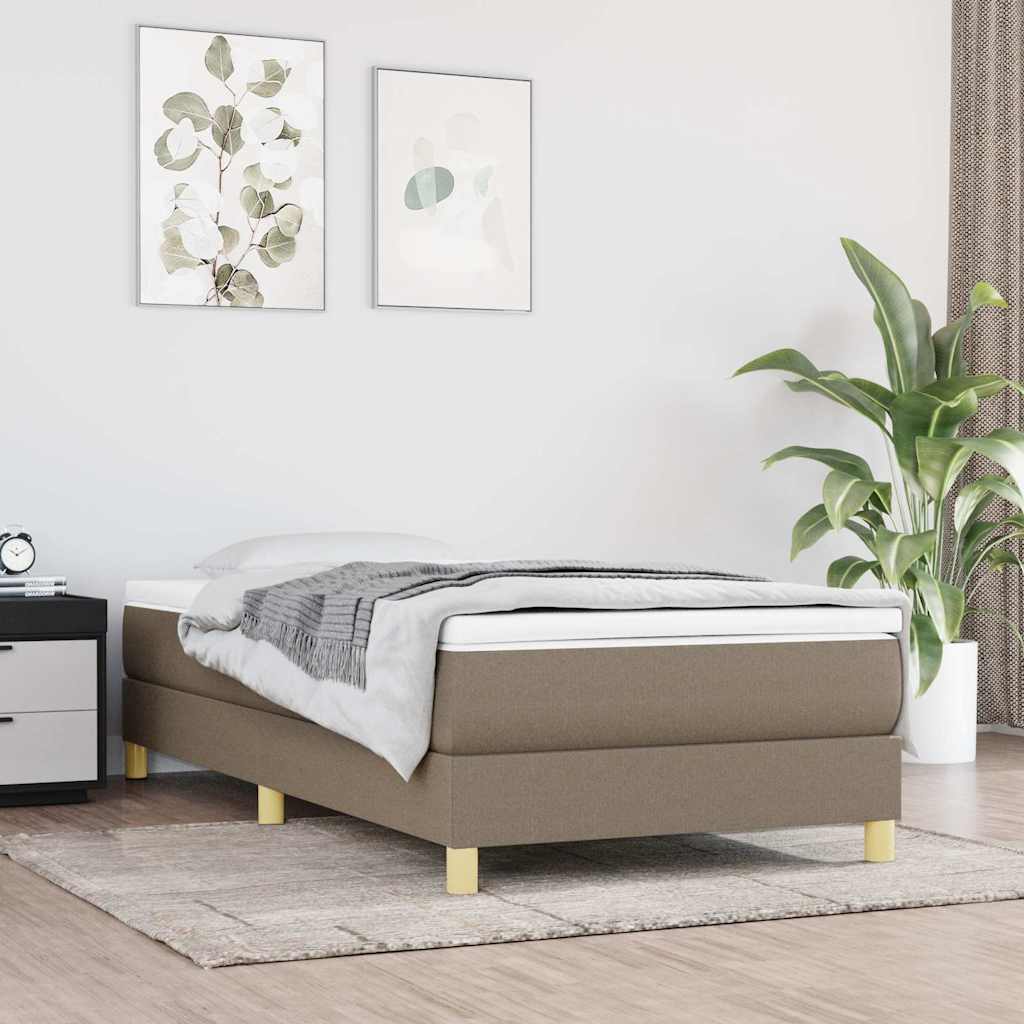 Vidaxl boxspring bed 90x200 cm stof taupe