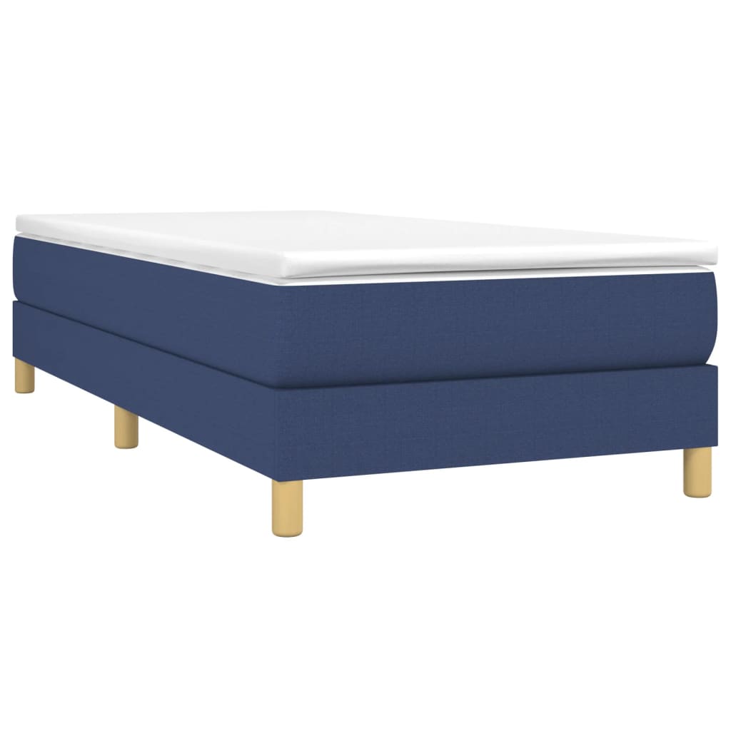 Vidaxl boxspring bed 90x200 cm stof blauw