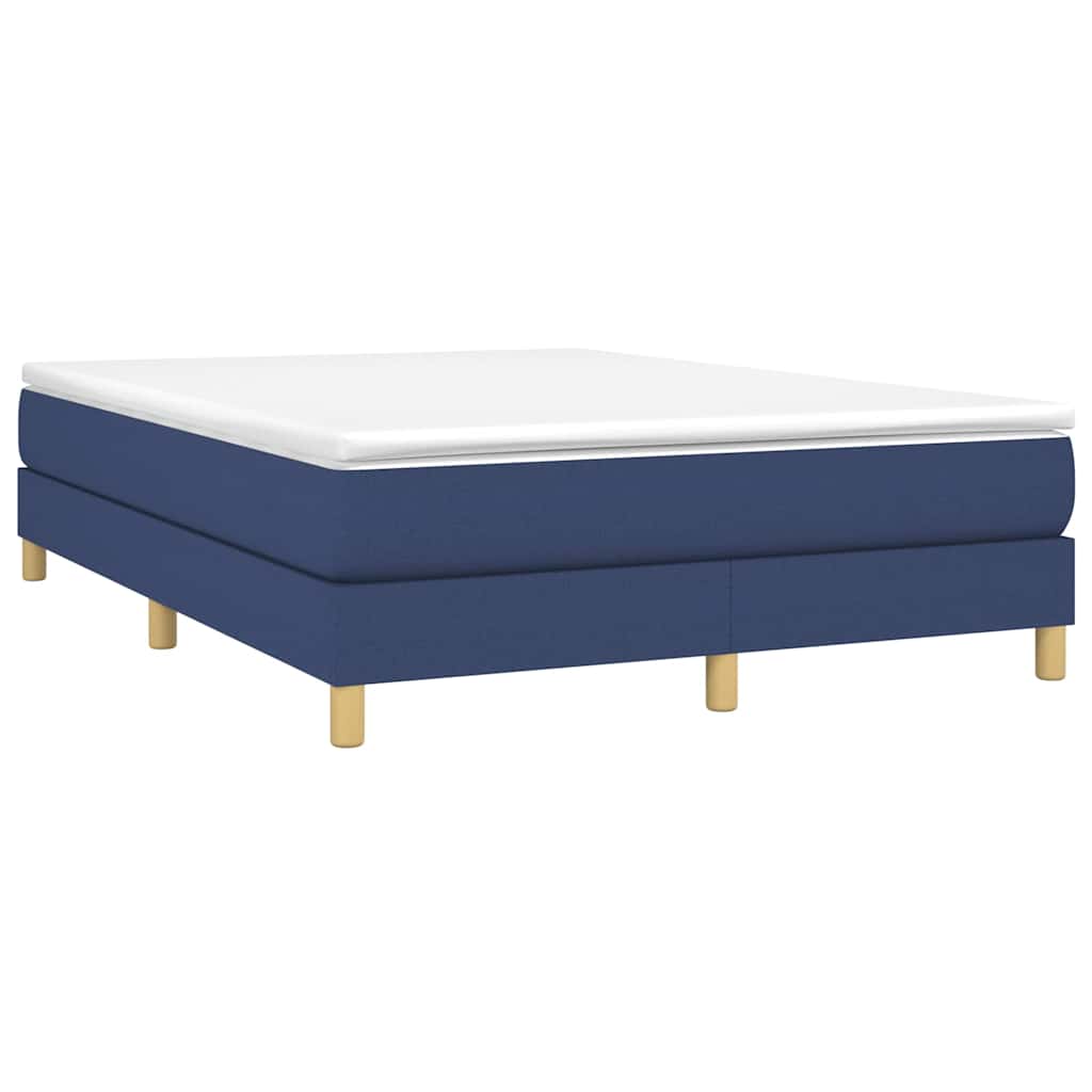 Vidaxl boxspring bed stof blauw 140x200 cm