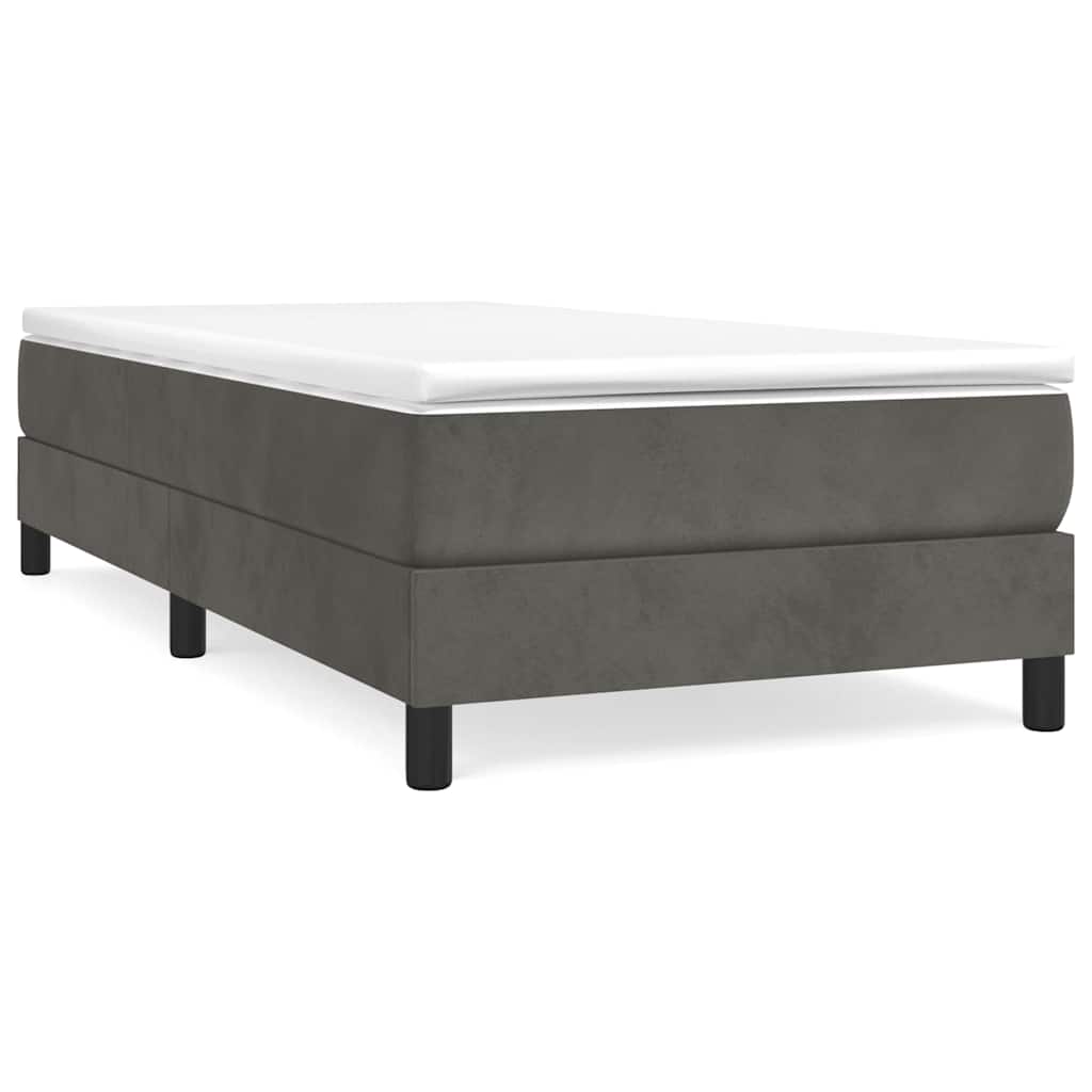 Vidaxl boxspring bed 100x200 cm fluweel donkergrijs