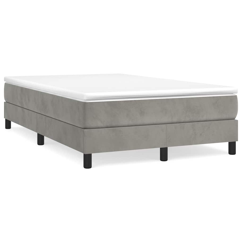 Vidaxl boxspring bed 120x200 cm fluweel lichtgrijs