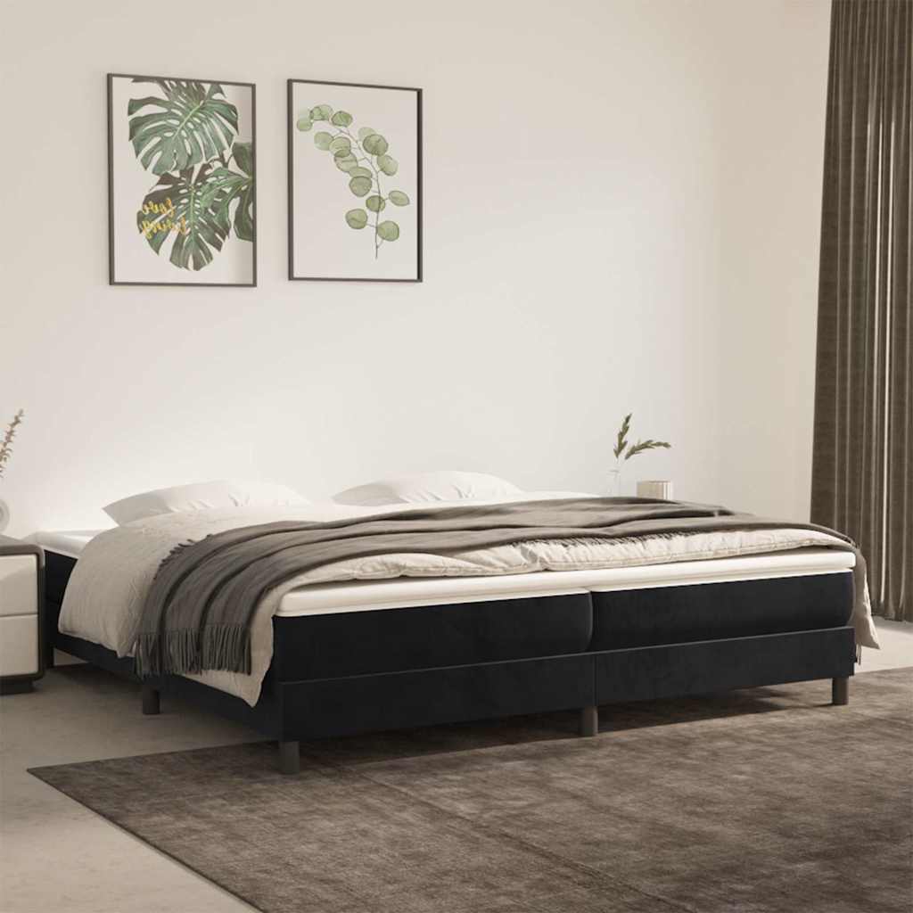 Vidaxl boxspring bed 200x200 cm fluweel zwart