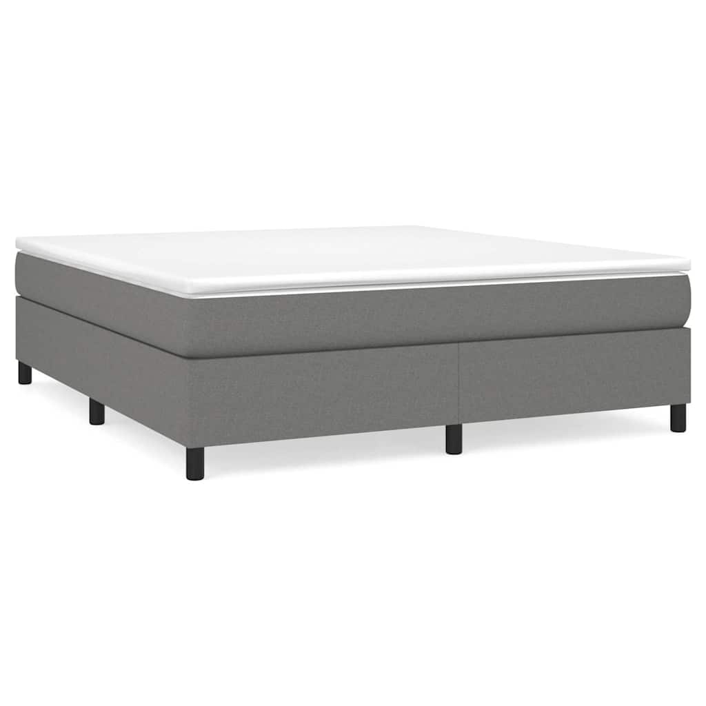 Vidaxl boxspring bed stof donkergrijs 180x200 cm
