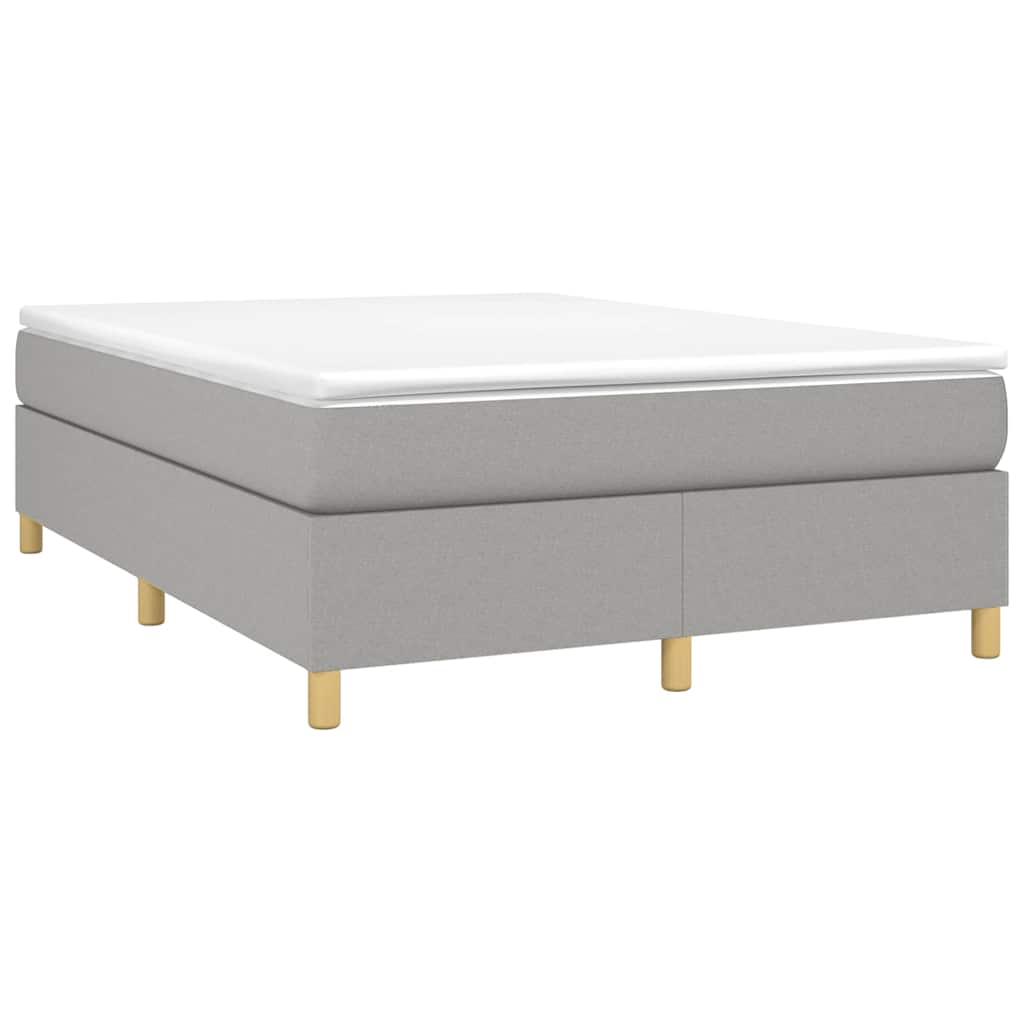 Vidaxl boxspring bed stof lichtgrijs 140x200 cm